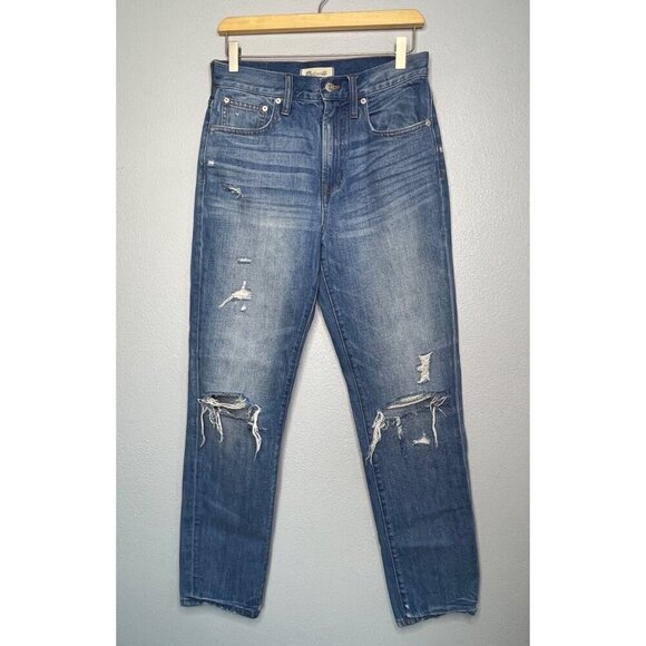 Madewell Womens The Perfect Vintage Blue Jean Distressed SZ 27 High Rise - Picture 1 of 12